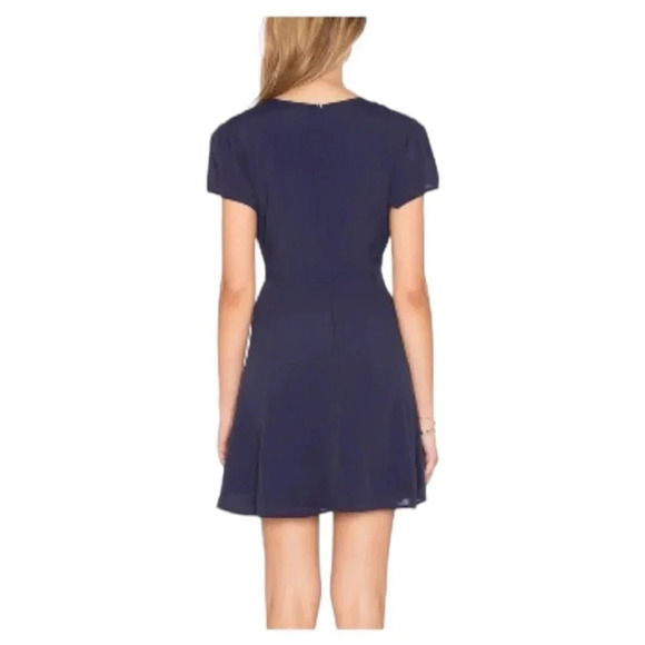 PRIVACY PLEASE By REVOLVE PHILLIPS LACE OPEN FRONT MINI DRESS NAVY SIZE SMALL - Picture 2 of 9